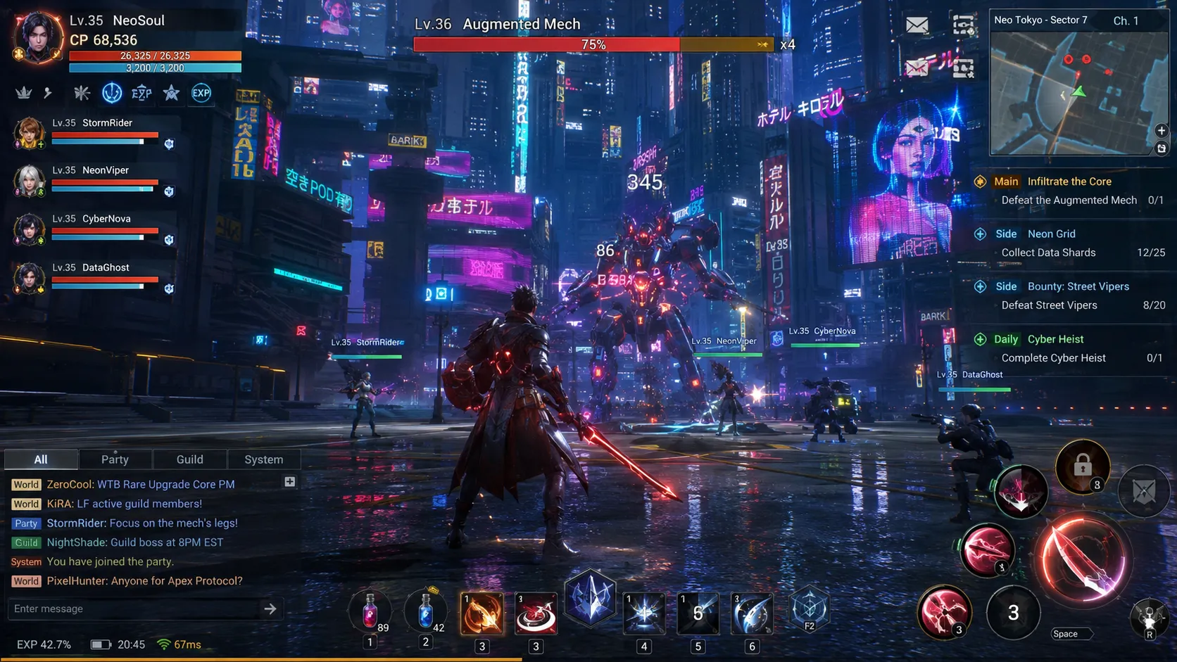Iron Echo - Neon cityscape
